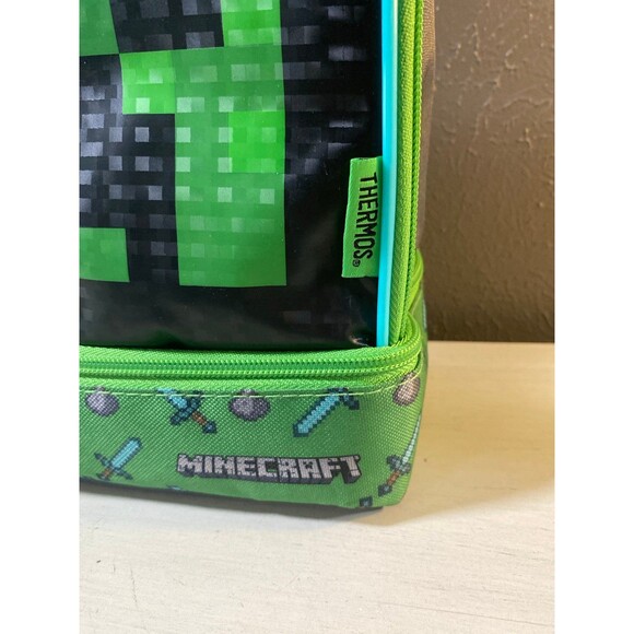 Thermos Minecraft Creeper Dual Insulated Padded Lunch Box - NWT - Picture 7 of 7